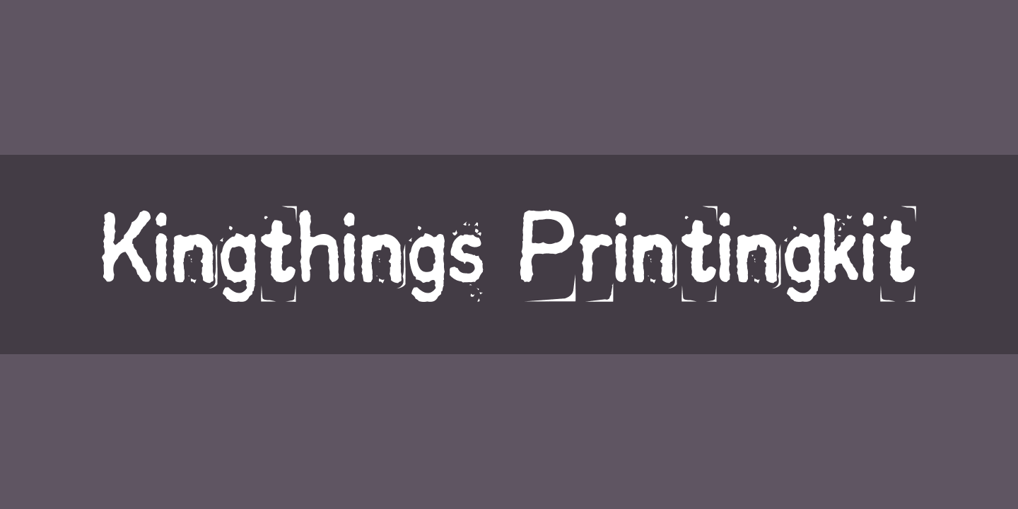 Пример шрифта Kingthings Printingkit Regular